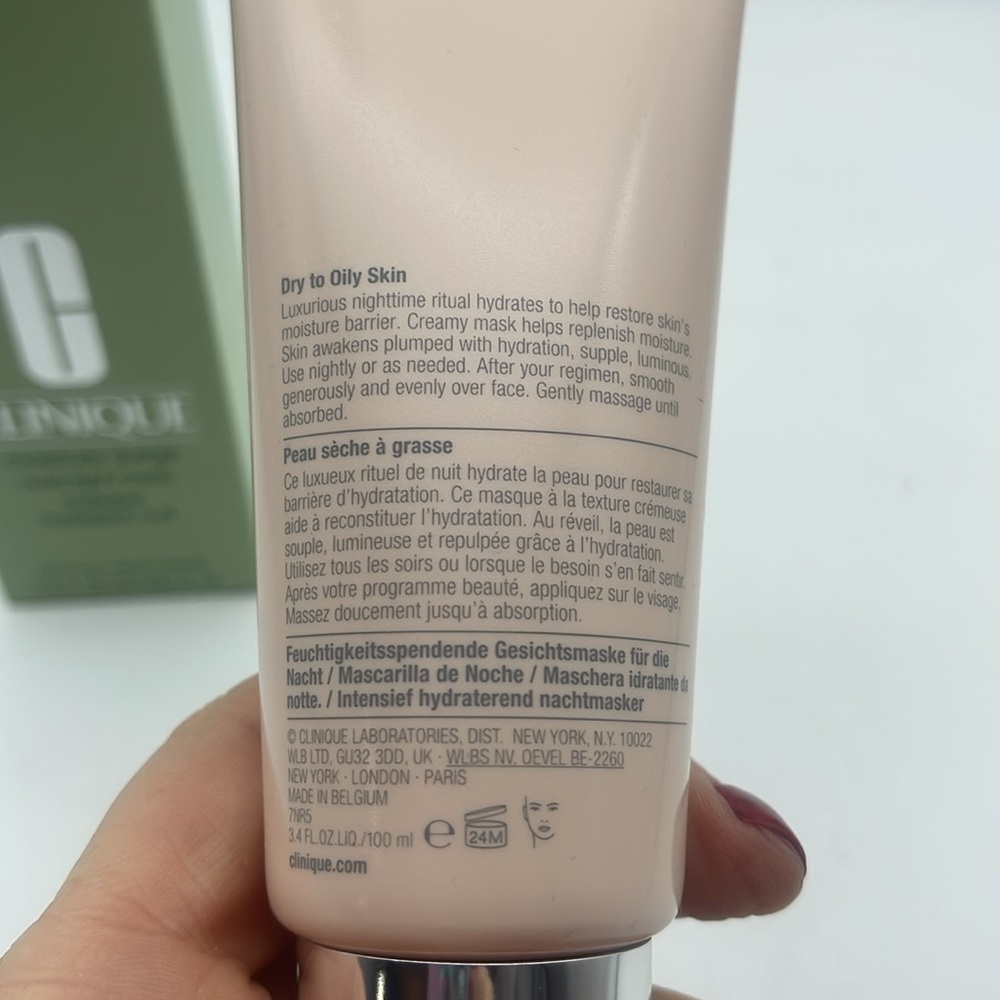 Clinique Moisture Surge Overnight Mask Full Size Dry to Oily NEW 3.4 oz - Picture 2 of 7